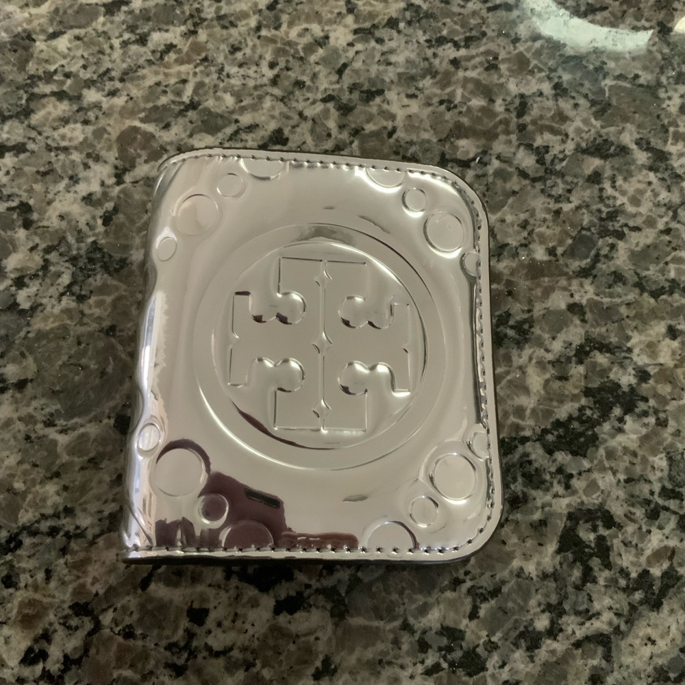 Tory Burch Mini Silver Wallet